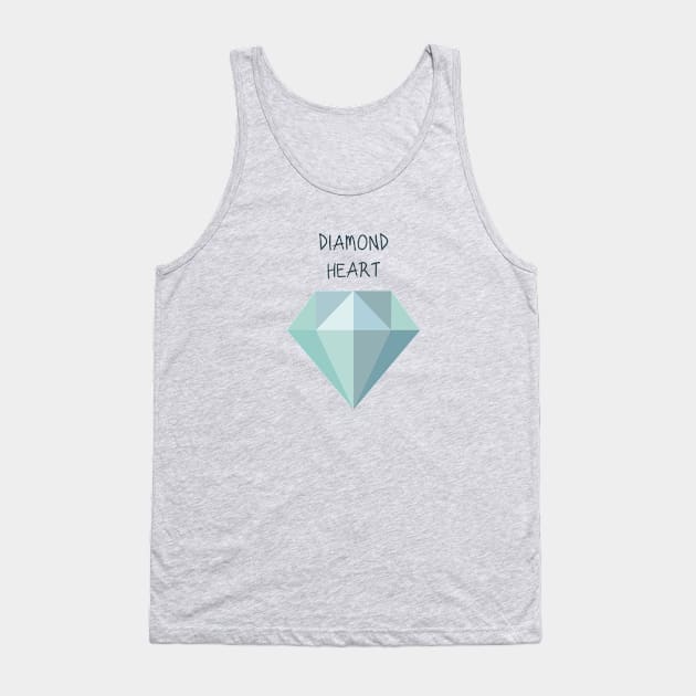 Diamond heart Tank Top by AliJun